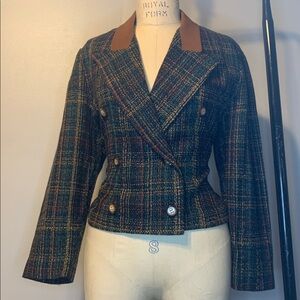 Positive Attitude Multicolor Plaid Blazer